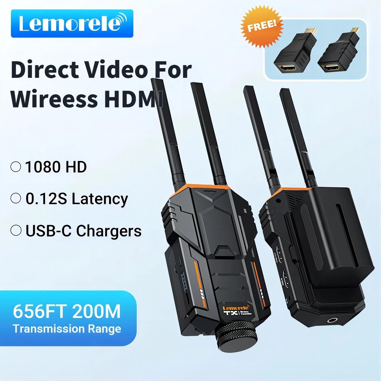 Lemorele HDMI ۽ű  ù  HDMI ͽٴ ŰƮ, 200M  NP-F ͸, ī޶ PS4 PC TV Proje, 5.8Ghz